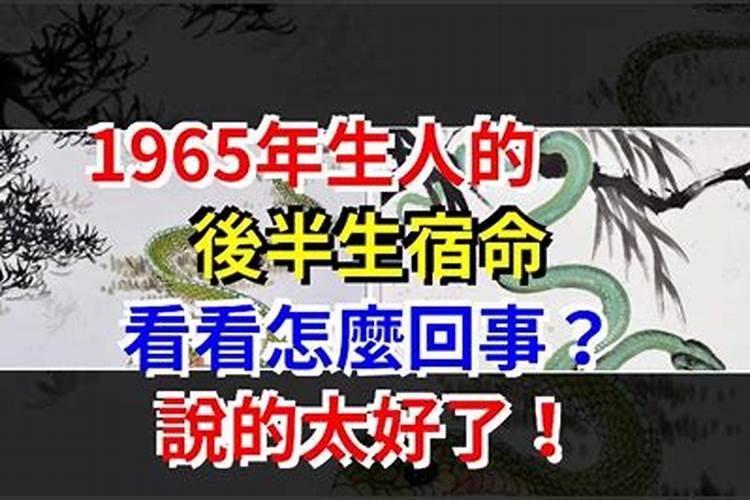 1965年出生在[year]年运势