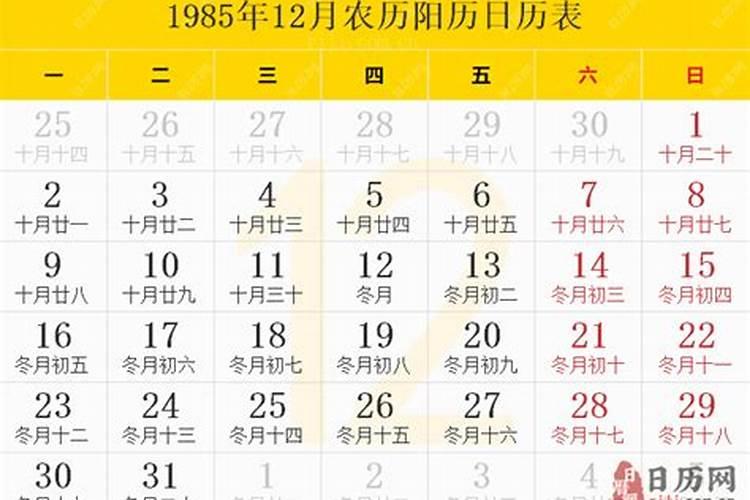 85年正月初二阳历是多少