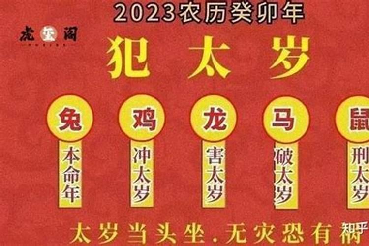 2023年五大犯太岁生肖