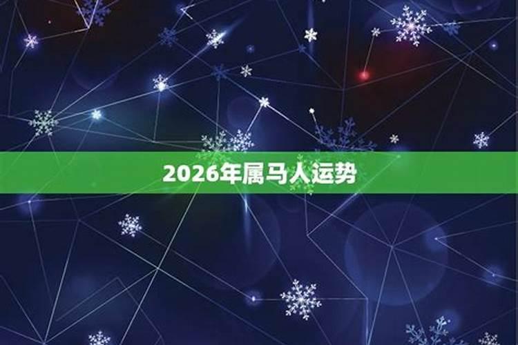 2026年生肖马运势详解