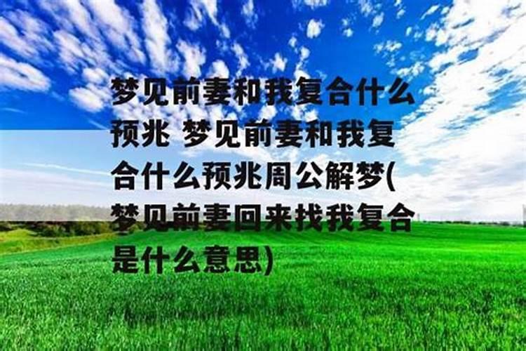 梦到前妻想复婚什么意思