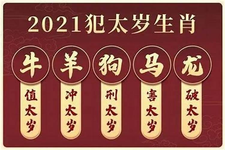 2021年犯太岁的生肖有什么