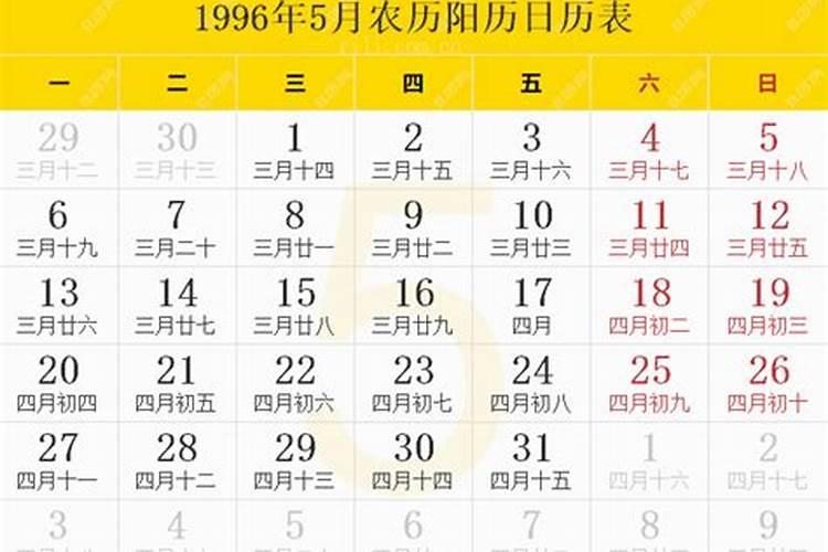 1996年农历腊月十五