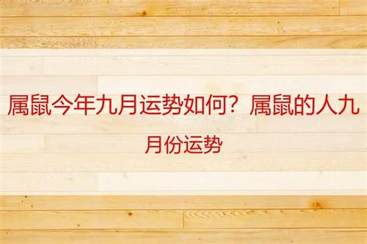 属鼠今年运势9月份出生怎么样