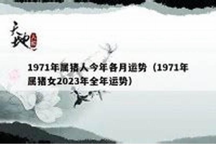 1971年属猪女2022年运势及运程每月运程