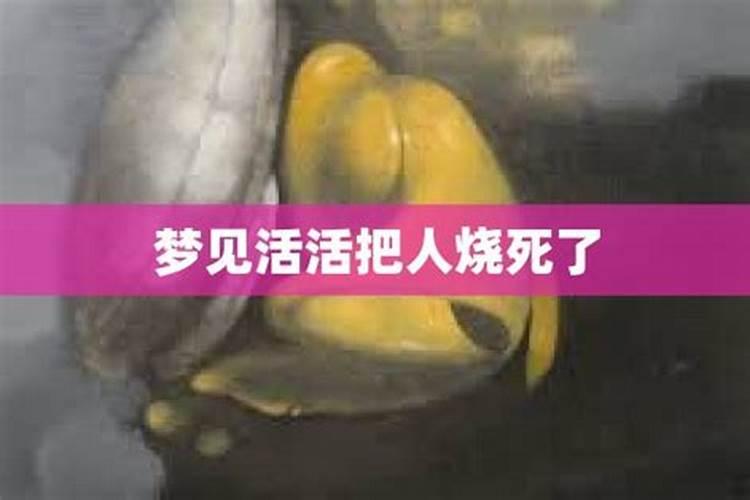 梦见烧死人了是什么兆头