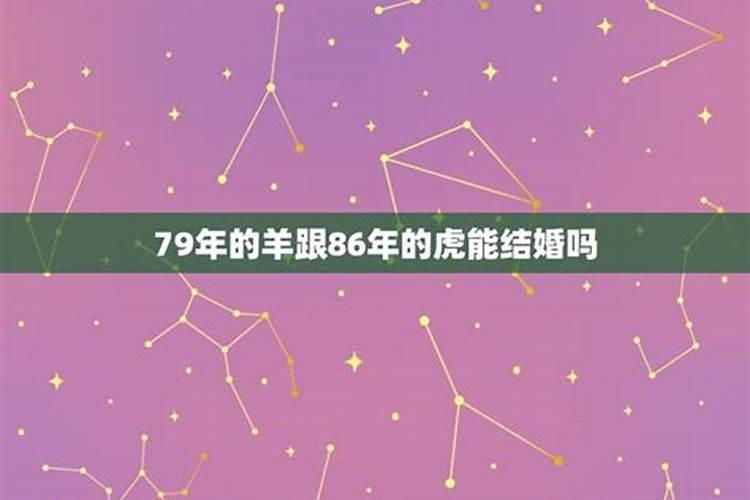 79年的羊和86年的虎相配婚姻如何