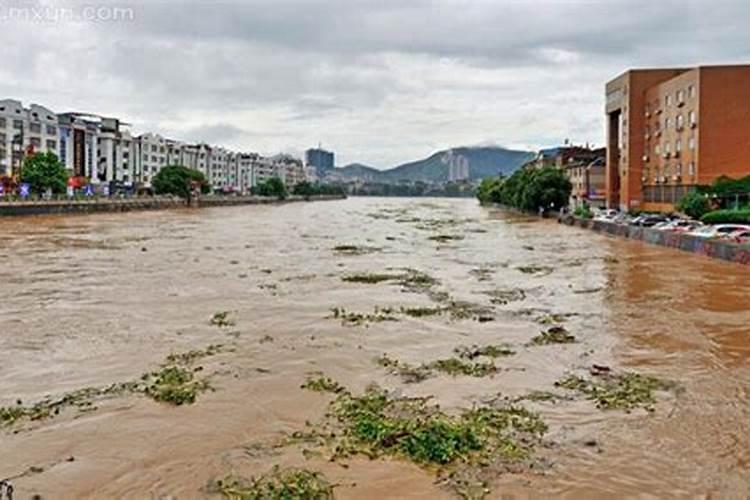 怀孕梦见下大雨发大水了