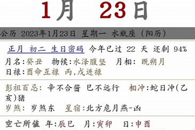 农历正月初二什么属相