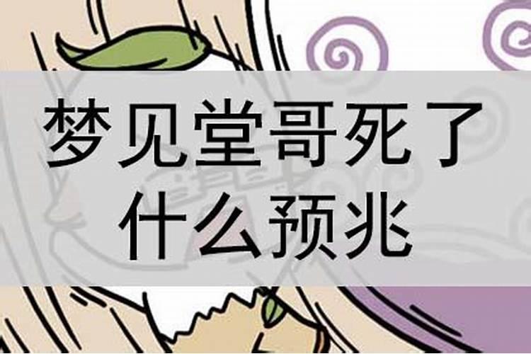 梦见堂哥死了我哭了