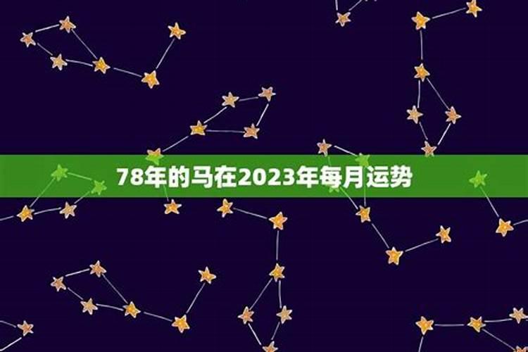 78年的马在2023年的运势