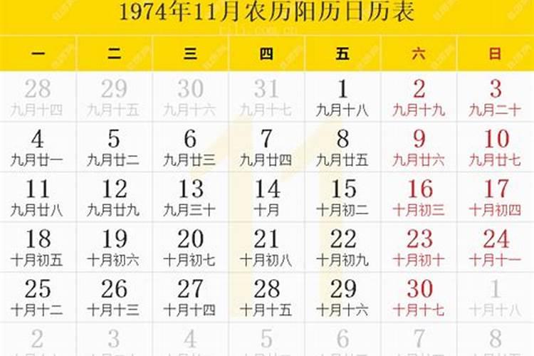 农历1974年11月属什么生肖