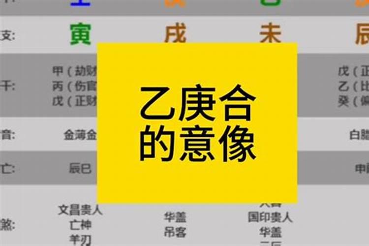 乙庚合八字