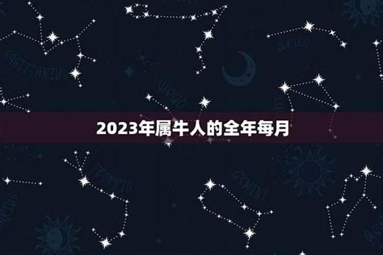 1997年属牛人2023年每月运势