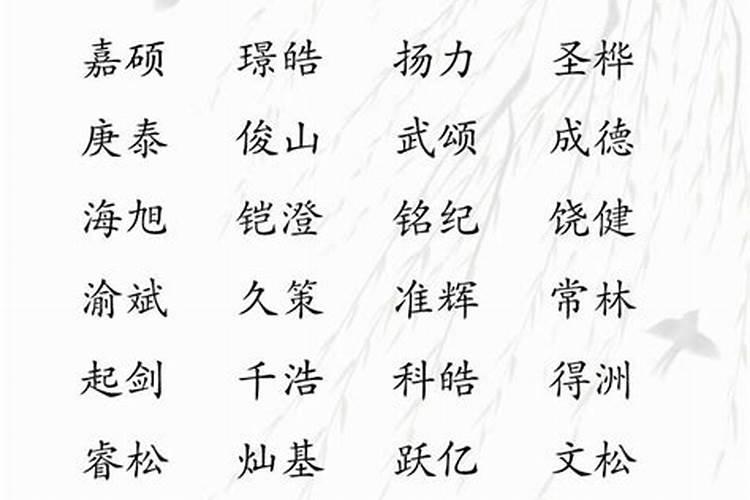 清明出生男孩名字大全两个字