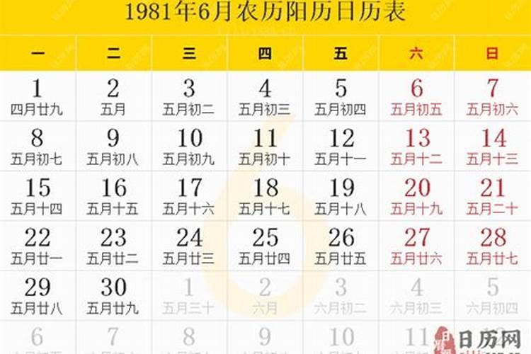 1981年6月初3下午4点出生运势