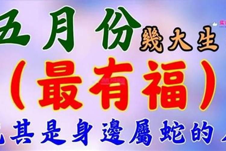 五月份的生肖