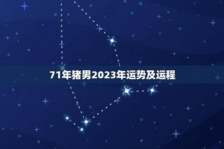 1971年猪男2023年运势及运程