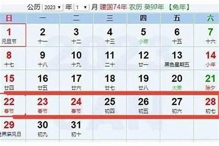 2023年农历春节