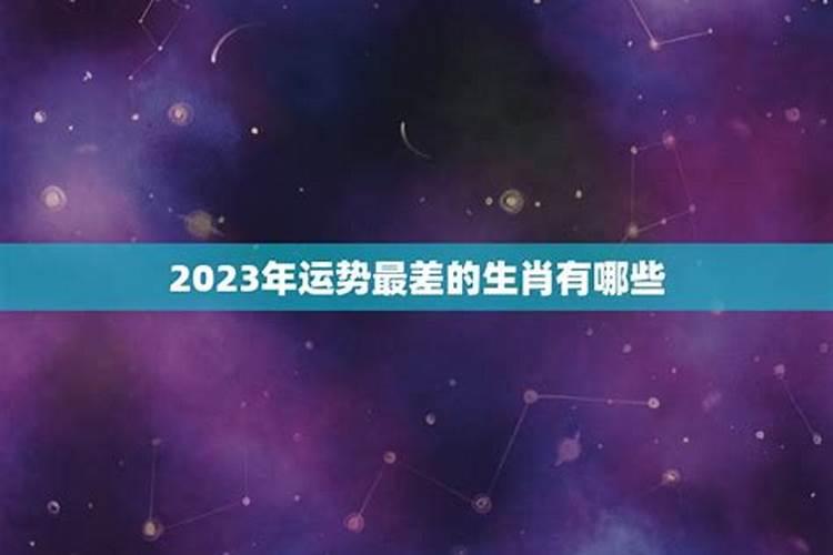 2023年最差的生肖