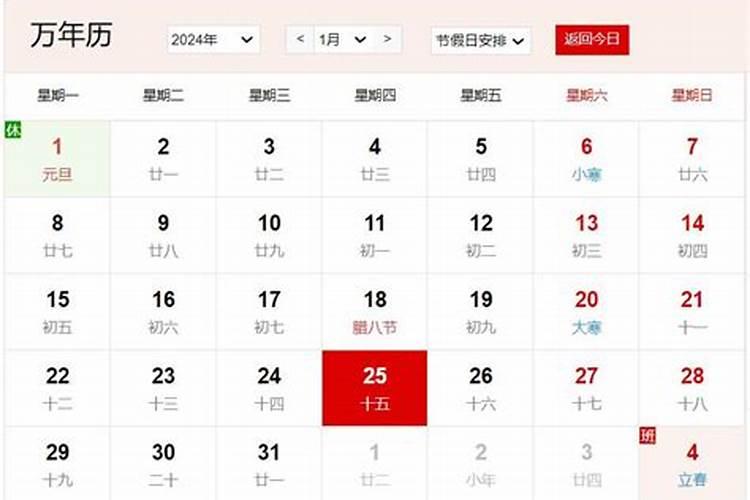 腊月15是几号