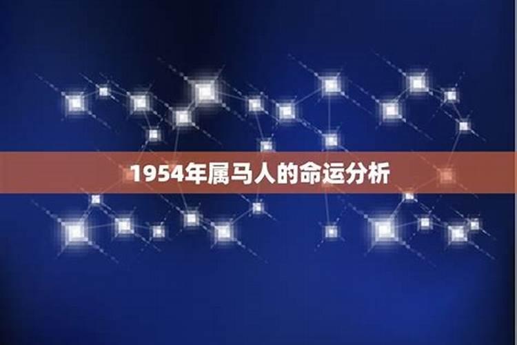 1954年生属马2021什么命