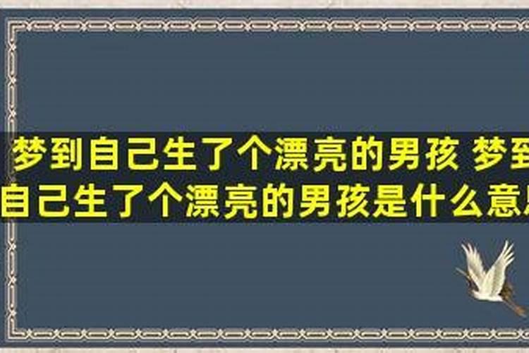 单身女孩梦见自己生了个男孩周公解梦