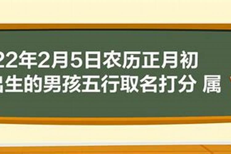 正月初五晚上出生