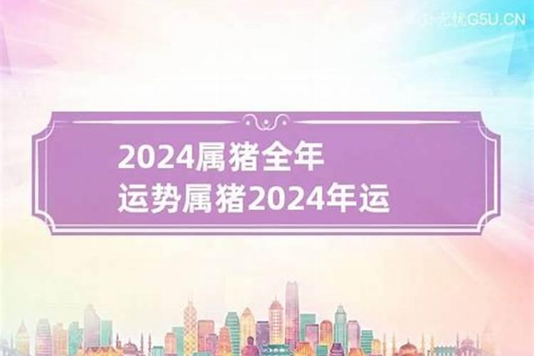 属猪2024年运势及运程及每月运势