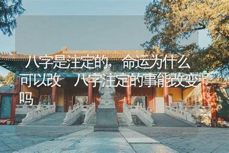 八字命中注定了无法改变怎么办