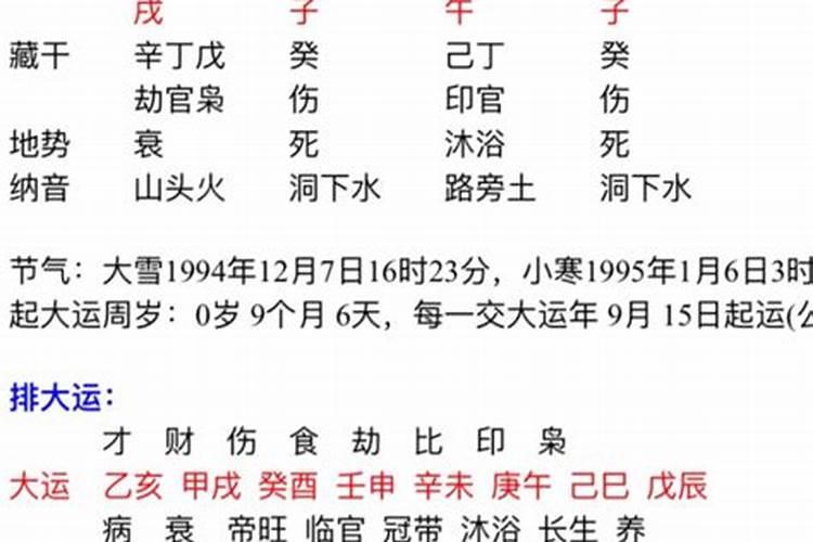 八字庚午日柱女