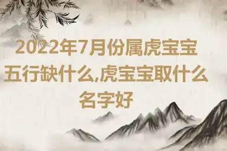 2022年属虎五行缺什么取名字好听女孩