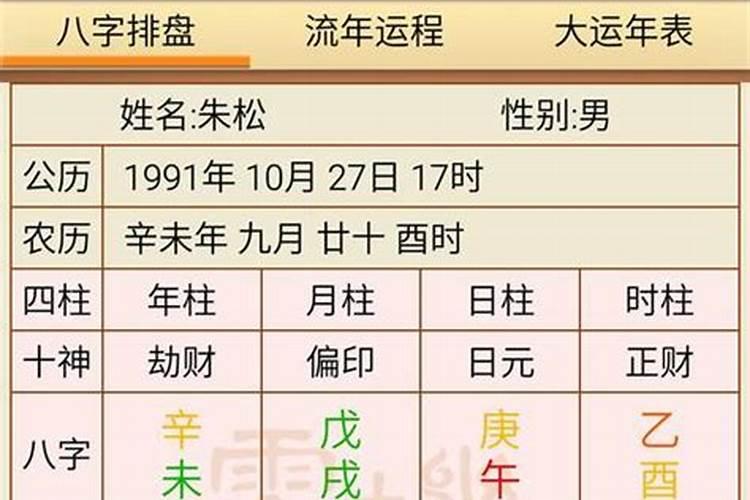 四柱免费八字四柱精批