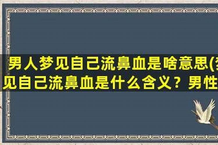 梦见流鼻血代表什么