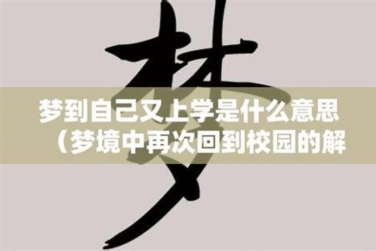 梦到自己又回到了学校上学了什么意思