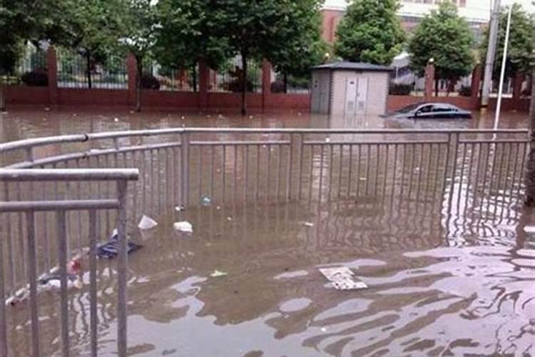 梦见下大雨把道路淹了