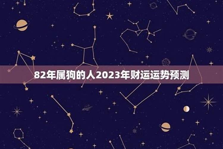 82年属狗的人2023年的财运方位是什么