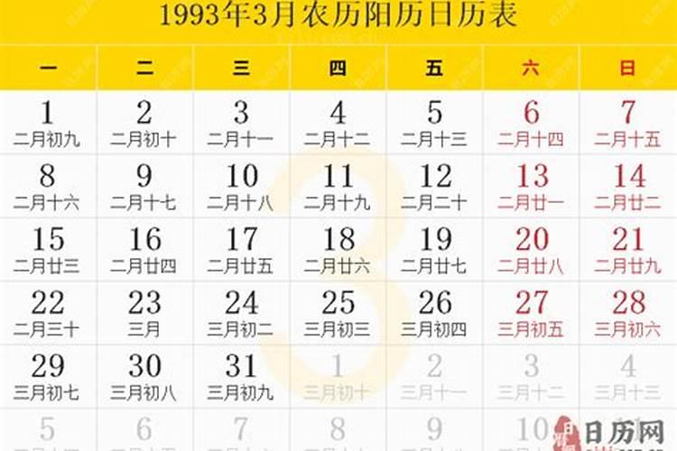 1993年农历3月15日阳历是几月几日是什么星座