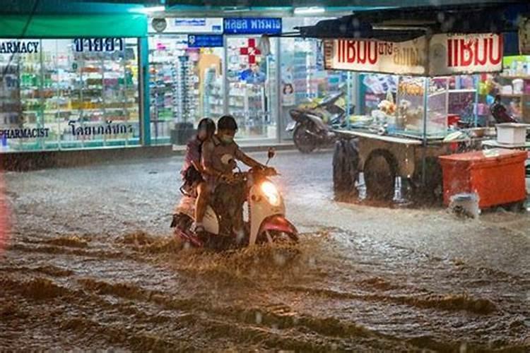 梦见老房子下雨发水