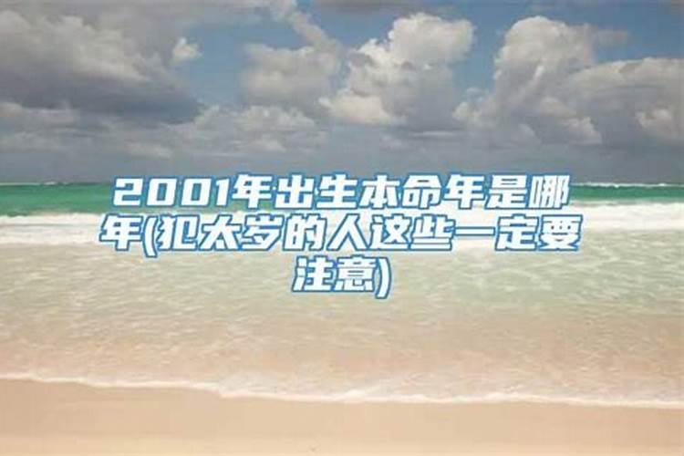 2001年的本命年是什么时候