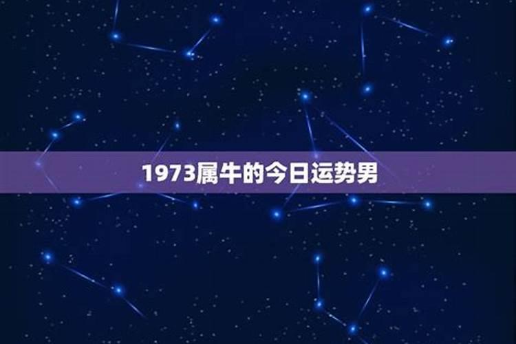 属牛今日运势1973年出生