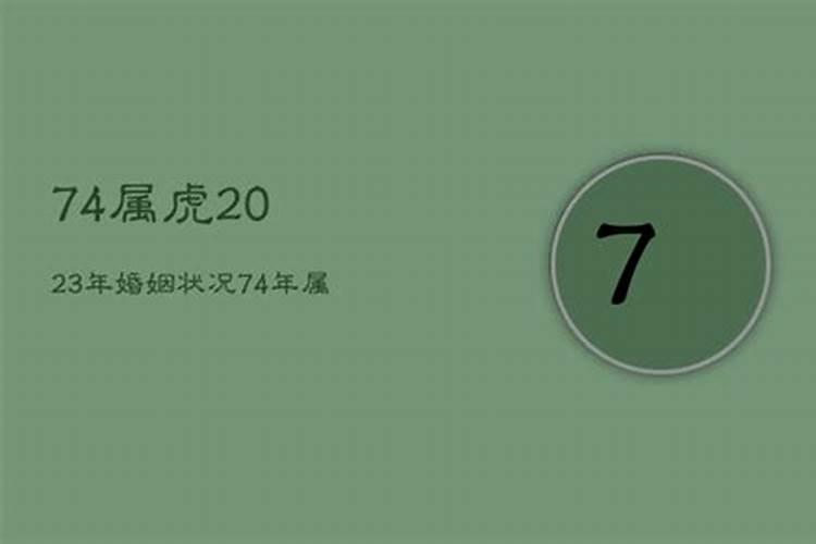 74年属虎男人2023年运程婚姻