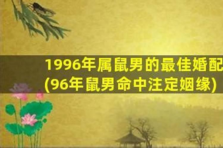 1996年属鼠男在2020年感情