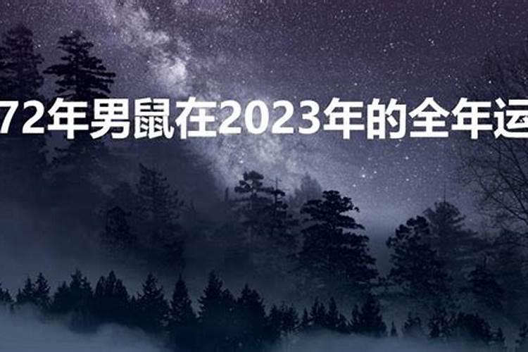 72年属鼠男2023年的运程和每月运势