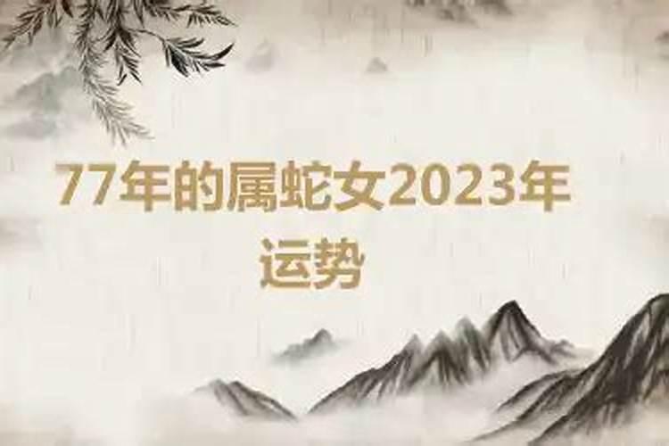 蛇女2023年运势