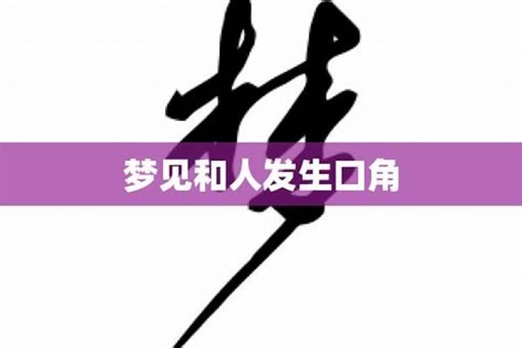 做梦梦到跟别人发生口角关系