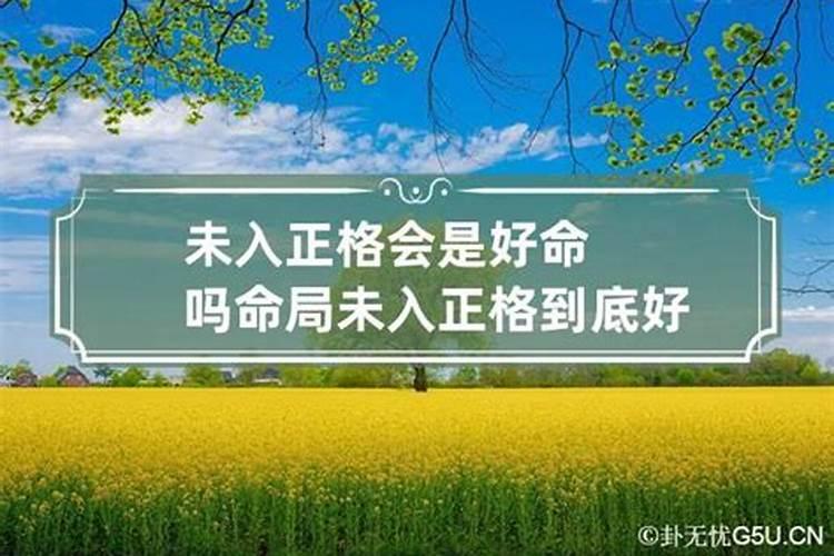 命格未入正格就不好吗为什么