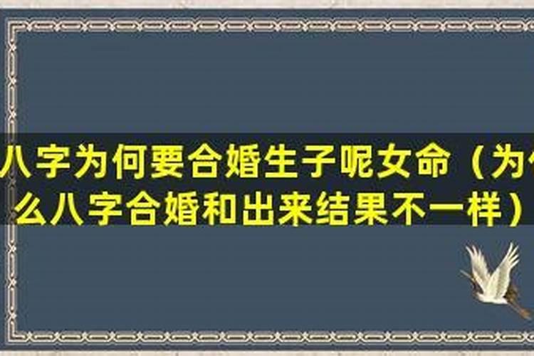 为什么合婚结果不一样的原因