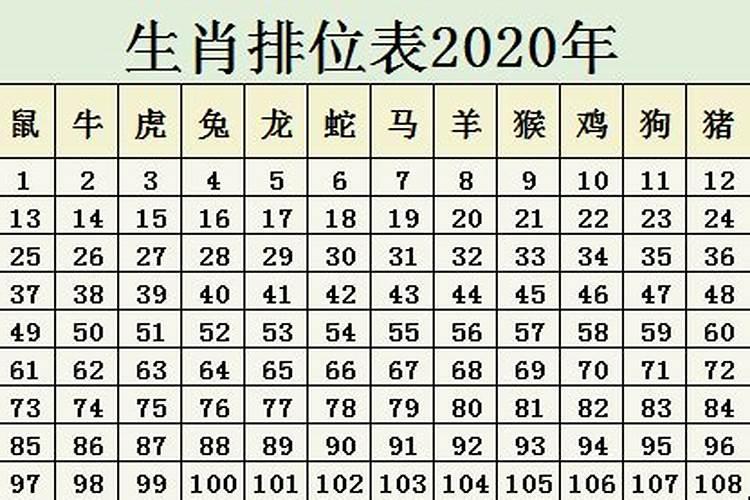 2020年生肖合数