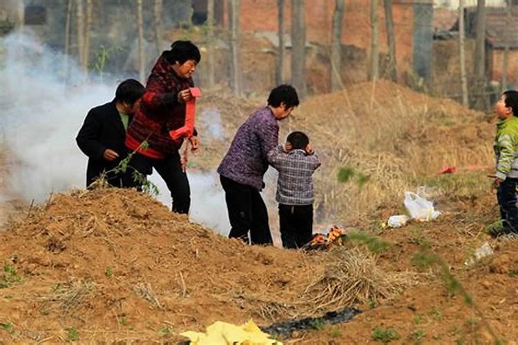 清明节上坟在哪边挖土